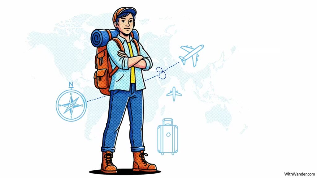 Overwhelmed In Tokyo Solo: 4 Tips for Instant Confidence 9 A solo traveler looking confident, demonstrating how to deal with solo travel anxiety beyond the initial shock of Tokyo.